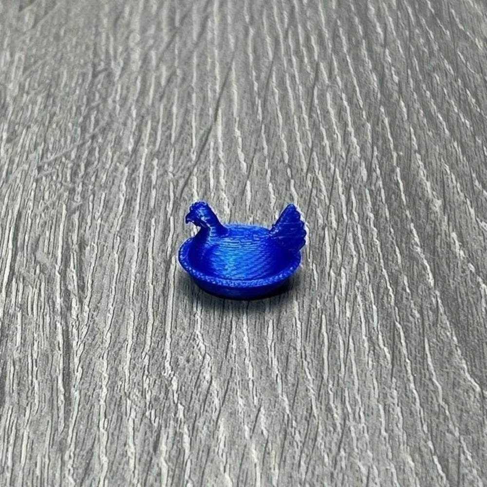 Vtg Style Blue Hen On Nest Dollhouse Miniature 1:12 Scale 3D Printed Set of 5